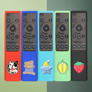 Silicone Protective Cover for Samsung Soundbar Voice Remote Control English Version Anti-Fall Cute Design Living Room Use