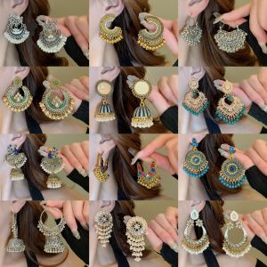 Elegant Phoenix Crescent Tassel Earrings Womens Fashion Jewelry Summer Light Luxury Ethnic Style Ear Decorations