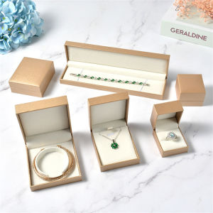 1 Pcs Jewelry Packaging Box Gold Leather Paper Ring Box Bracelet Box Pearl Treasure Box Necklace Jewelry Box