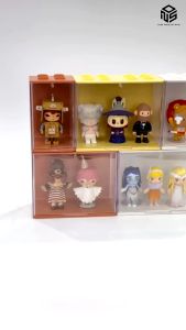 กล่องเลโก้จิ๋ว มีประตู ต่อซ้อนทับกันได้ กล่องใส่โมเดล กล่องอาร์ททอย popmart กล่องโชว์โมเดล