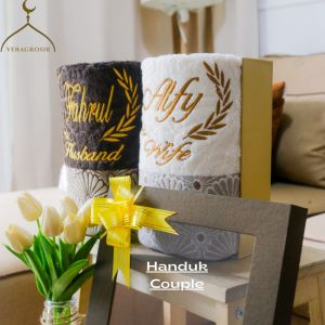 Handuk Couple Bordir  Nama Spesial Wedding