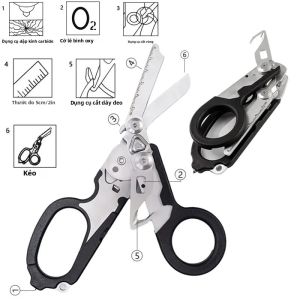 Kéo Cứu Hộ Chiến Thuật Leatherman Raptor Dụng Cụ Gấp Thay Thế Thiết Bị Sơ Cứu Cho Người Chuyên Nghiệp Sinh Tồn Ngoài Trời