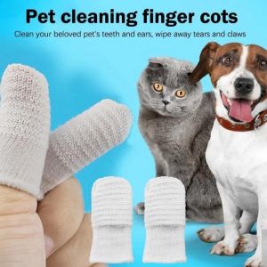 12/2pcs Two-finger Pet Brushing Finger Cots Puppy Teeth Oral Cleaning Tools Kitten Finger Toothbrush Care Products for Cats Dogs
