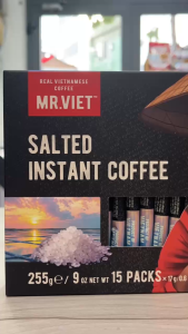 Cà phê Muối Hòa Tan Mr Việt 255g - Mr Viet Salted Instant Coffee - (15 gói x 17g )
