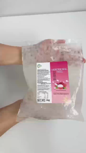 Lychee Popping Boba 1kg - Bursting Juice Pearls for Bubble Tea Desserts Drinks & Toppings - Tapioca-Free Vegan Ready-to-Eat