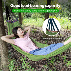 Ice silk Hammock 200KG Camping Hiking Hammock Double Outdoor Foldable Hammock Travel Hammock with Storage Bag and Rope