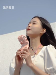 MAJOE ที่วางโทรศัพท์มือถือ พัดลมห้อยคอ มัลติฟังก์ชั่นพาวเวอร์แบงค์ 3000mAh มแรงแบตนานแฟนมือถือพัดลมห้อยคอ