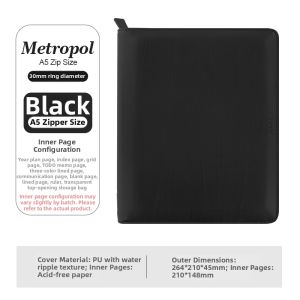 Filofax | Business Office Multi-functional Zippered Faux Leather Notebook