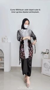 One Set Wanita Kekinian Wisuda Tulle Gardenia Warna Mix Renda Full Chantily Halus