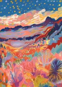 Bandai | Oil Painting by Number Kit Matisse Sunset Botanical for Adults Canvas Abstract Landscape Wall Art Home Decor Gift