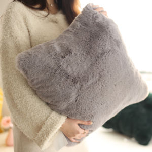 Gối Nhồi Bông Lông Thỏ Giả Sang Trọng Hình Thỏ Cưng Gối Dự Phòng Cho Ghế Sofa Gối Đọc Sách Cho Ban Công Gối Đầu Giường