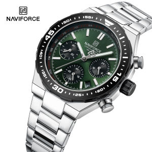 NAVIFORCE Fashion Watch For Men High Quality Luxury Stainless Steel Waterproof Classic Quartz Wristwatches Male Big Face Clock