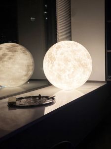 Living Room Floor Lamp Moon Table Lamp Scandinavian Romantic and Cozy Bedroom Ins Young Adult Internet Celebrity Planet Ambience Light