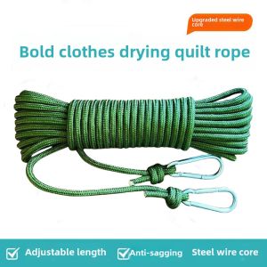 Outdoor Clothesline Durable Outdoor Hanging Clothesline Rooftop Outdoor Travel Portable Equipment for Drying Clothes And Quilts