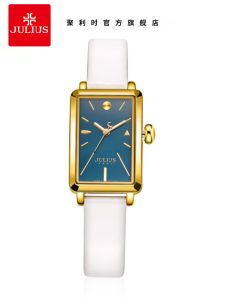 Fashionable Quartz Alloy Steelized Glass Square Watch for Women Julius New Arrival Elegant Design Mineral Enhanced Glass