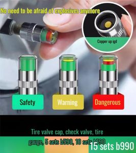 Car tyre pressure monitoring cap tyre pressure detection cap pressure measurement cap valve core tyre pressure monitor car tyre pressure external