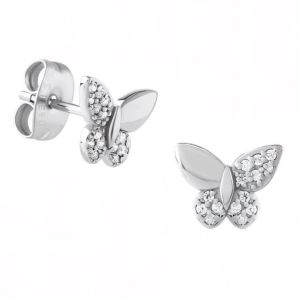 stud earrings CZ ต่างหูสตัด คู่ สแตนเลส เกรด 316L