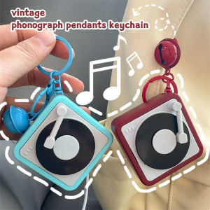 Creative Retro Recorder Shaped Keychain Can Record Voice Play Music Backpack Pendant Keyring Small Valentines Day Gift