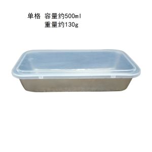 304 Stainless Steel Food Preservation Box Compartmentalized Dinner Plate Restaurant Meal Container Home Fridge Storage Soup Powder Seasoning Dish
