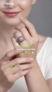 Retro Natural Ring for Men Women  Tigers Eye Rhodochrosite Kyanite Amethyst Stone Rings Jewelry Party Birthday Gift Wholesale