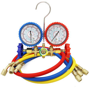 1 SET R410a r134a AC Diagnostic Manifold Freon Gauge Set for R410A R404A R22 R134A Refrigerant AC House Air Condition HVAC