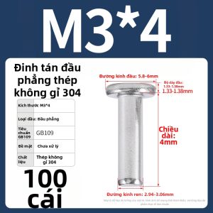 POWER&STRONG | Đinh Rivet Đầu Tròn Bằng Thép Không Gỉ 304