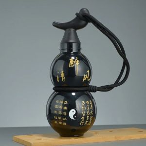 Portable Gourd Drink Bottle Gourd Shaped Outdoor Water Bottle Large Capacity Poratble Water Cup Hot Stamping
