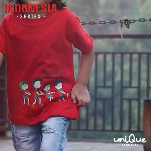 Baju Kaos Anak Edisi INDONESIA MERDEKA Bahan Catton 30s