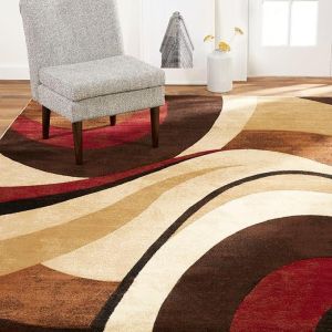 Nordic Striped Floor Mat Living Room Carpet American Vintage Hotel and Homestay Decorative Carpet Dirt-resistant Bedroom Bedside Rug 北欧条纹地垫 客厅地毯 美式复古酒店民宿装饰地毯 耐脏卧室床边毯 FNQ