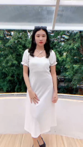 Summer white fitted dress formal trendy dress for woman elegant korean Casual midi dress plus size