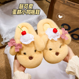 Dép Bông Mùa Đông 2025 Mới Cho Nữ Ấm Áp Dễ Thương Đế EVA Đế Cao Su Đế Cao Su Thoải Mái Cho Nữ