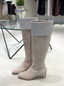 Velvet Booties Womens Fashion High Heel Knight Boots Thick Heel Side Zipper Long Tube Booties Slim Fit over Knee Boots