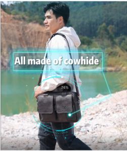 Bullcaptain Đeo Chéo Đeo Vai Túi Đựng Máy Tính Cặp Da Nam Của Túi Xách Cho Doanh Nhân