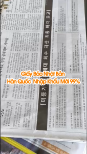 20kg / 10 Kg Giấy Báo Báo Hàn Quốc - Giấy Báo Nhật Bản Nhập Khẩu Mới 98% - Giấy Báo Cũ Gói Hàng Có Độ Hút Ẩm Bảo Vệ Hàng Hóa - Bao Bì Thanh Ngân