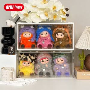 Wakuku Display Box Disney Plush Figurine Storage Rack Home Office Toy Organizer Collectible Storage Box Plastic Material