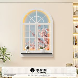 ZEDUO | French Cream Style Openable Window Fake Mural