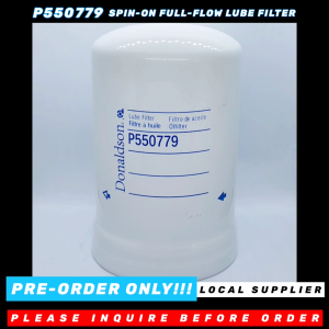 P550779 LUBE FILTER [SPIN-ON FULL-FLOW M92 x 2.5] [LOCAL STOCK. READY TO SHIP WITHIN 24HRS.] CROSS REFERENCE DOOSAN 36139632 JOHN DEERE RE507522 MANITOU 796241
