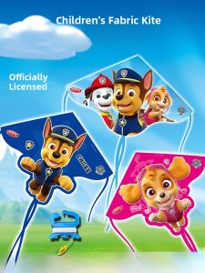 Large Size Childrens Kite Easy to Fly Handheld Line Spool Cartoon Paw Patrol New 2025 Model Kids Toy Glider Flying Disc