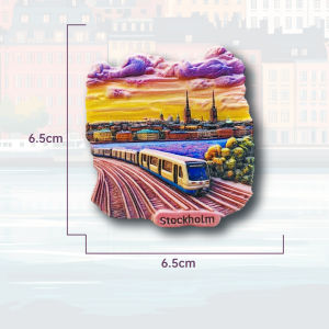 Magnetic Stockholm Metro Souvenir Refrigerator Magnet 3D Relief Decorative Home Decoration