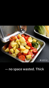 premium 304 stainless steel tray | multi-purpose deep rectangular tray