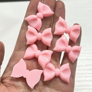 10Pcs Assorted Glossy Bows Pink White Black for Valentine New Year Crafts Decor