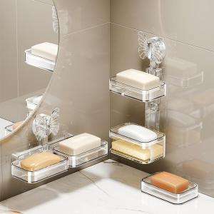 Suction Mounted Double-layer Soap Dish