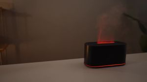 Aroma Humidifier Flame Essential Oils Diffuser Air Humidifier for Home Bedroom Mini Air Fragrance Diffuser with LED Night Light