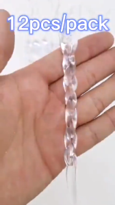 12 Pcs Christmas Tree Simulation Icicle Ornaments Hanging Fake Ice Ice Strip Pendant Xmas Tree Drop Home Ceiling Decor