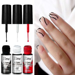3PCS/SET Metallic Painting Liner Gel Silvery Champagne Golden Rose Golden Gel Nail Polish Semi-Permanent UV Gel Nail Art Varnish