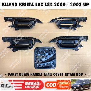 Paket Outer Handle Tank Cover Kijang Kapsul krista LGX LSK 2000 2003 Hitam Doff