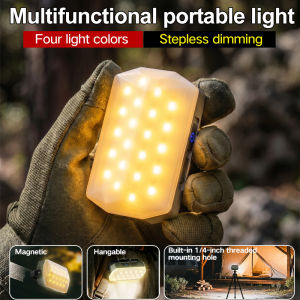 Portable Outdoor Camping Lights Rechargeable Work & Atmosphere Hanging Lights Long-Range LED Tent Lighting