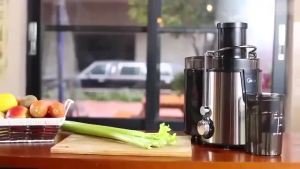 HAILANG This multi-functional large-bore electric juicer is suitable for fruits and vegetables requires no filtering has a 2L capacity
