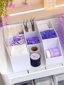 Acrylic Cosmetic Tool Box with Lid Eyelash Extension Organizer Desktop Storage Container Makeup Accessories Organizer