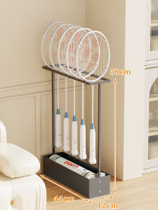 Large Capacity Sports Equipment Storage Rack Home Fitness Gear Organizer Badminton Racket Tennis Racket Placement Iron Material Indoor Use